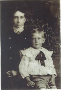 Grandma Ella Gertrude Lakey and son Guy Daniel Parson.
